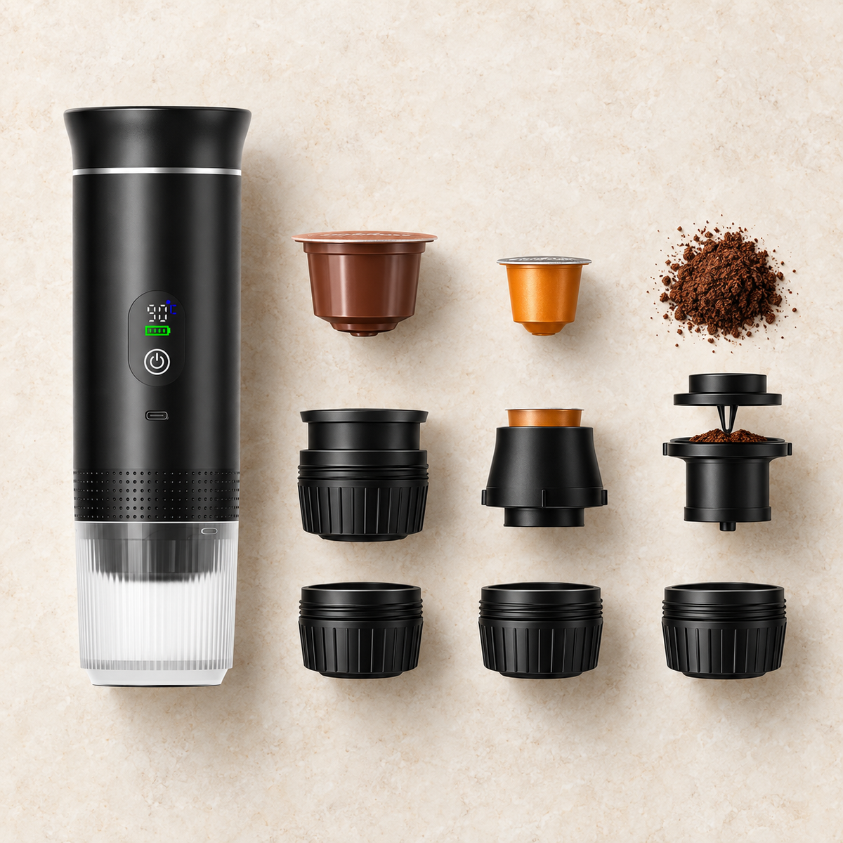 BrewGo™ 3-in-1 Portable Espresso Maker