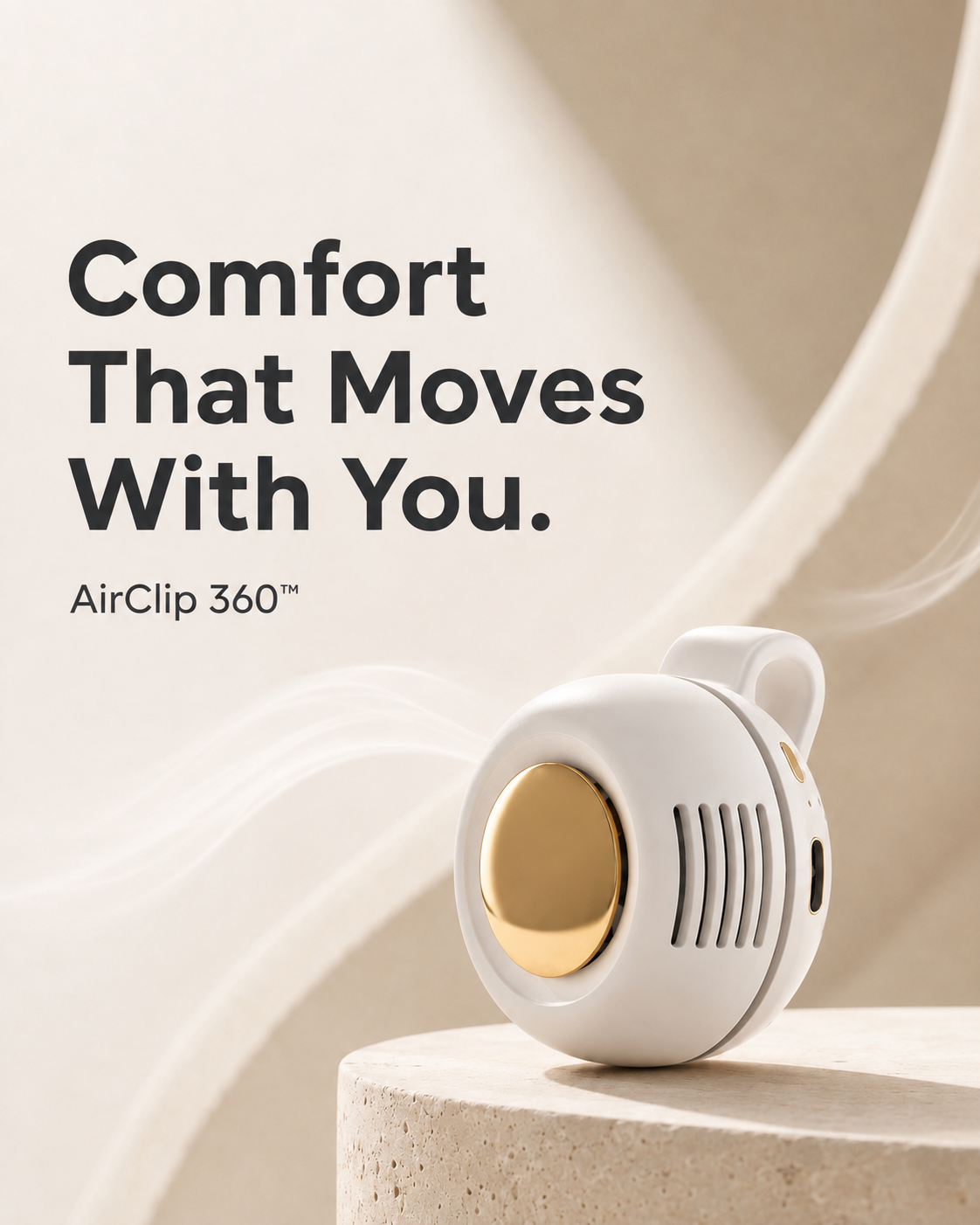 AirClip 360™ Rechargeable Bladeless Fan